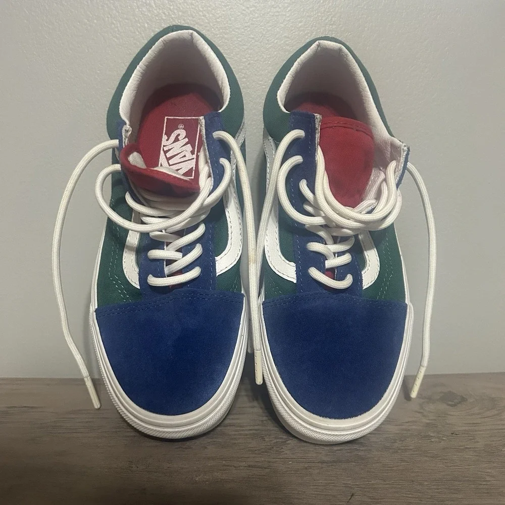 Vans Shoes Men 5 OLD SKOOL Color block Yacht Blue‎ Green Yellow Red Low Skate